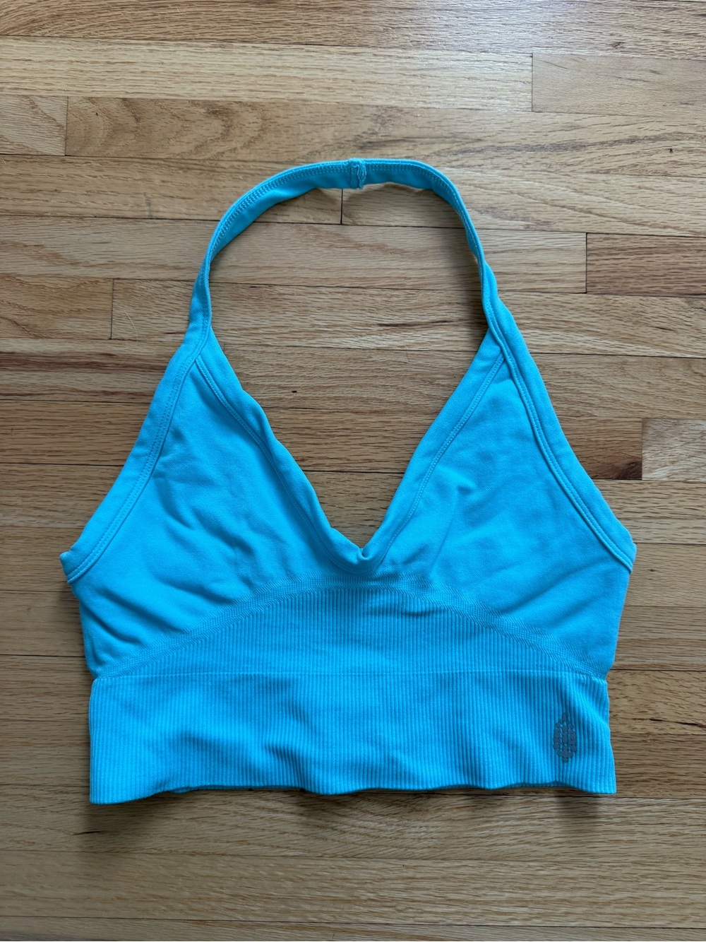 Free People Movement athletic halter top in turquoise - size medium/large women